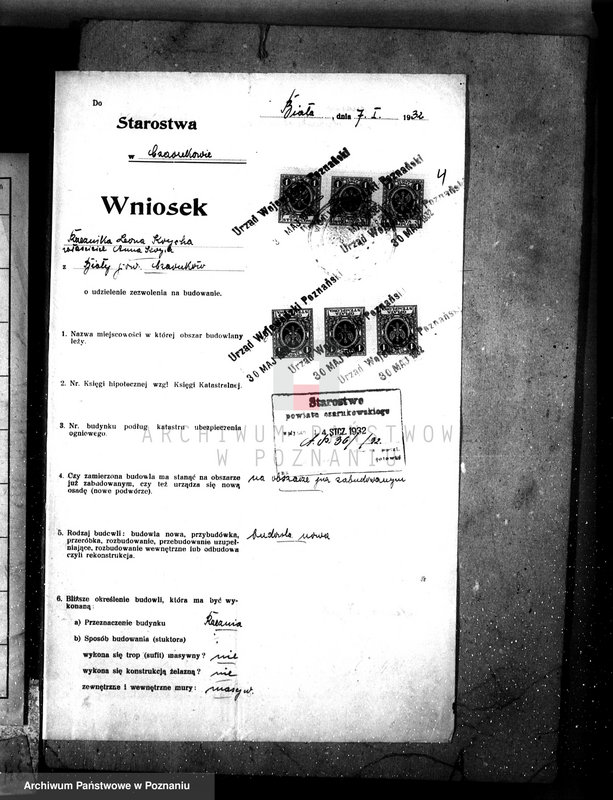 Obraz 8 z jednostki "Zatwierdzenie projektu urządzenia zakładu przemysłowego rzeźni nr 525 Leona Krycha w Białej pow. Czarnków"