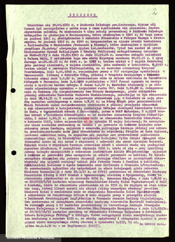 Obraz 8 z jednostki "Życiorys i wspomnienia inż. Stanisława Matuszewskiego powstańca wielkopolskiego i śląskiego."