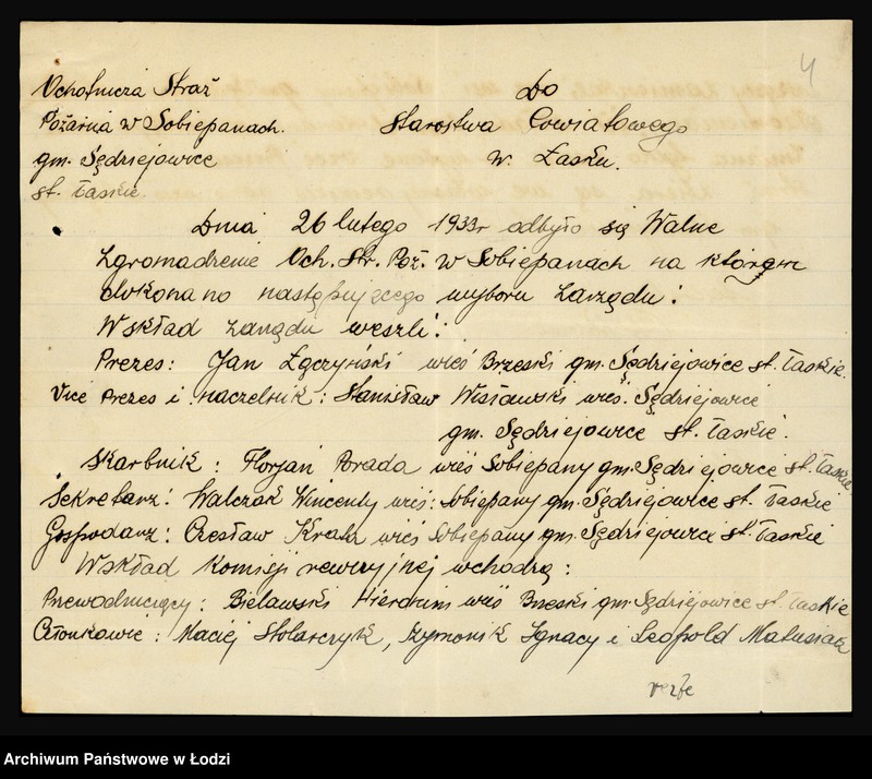 Obraz 4 z jednostki "Stowarzyszenie Ochotniczej Straży Pożarnej w Sobiepanach pow. łaski"