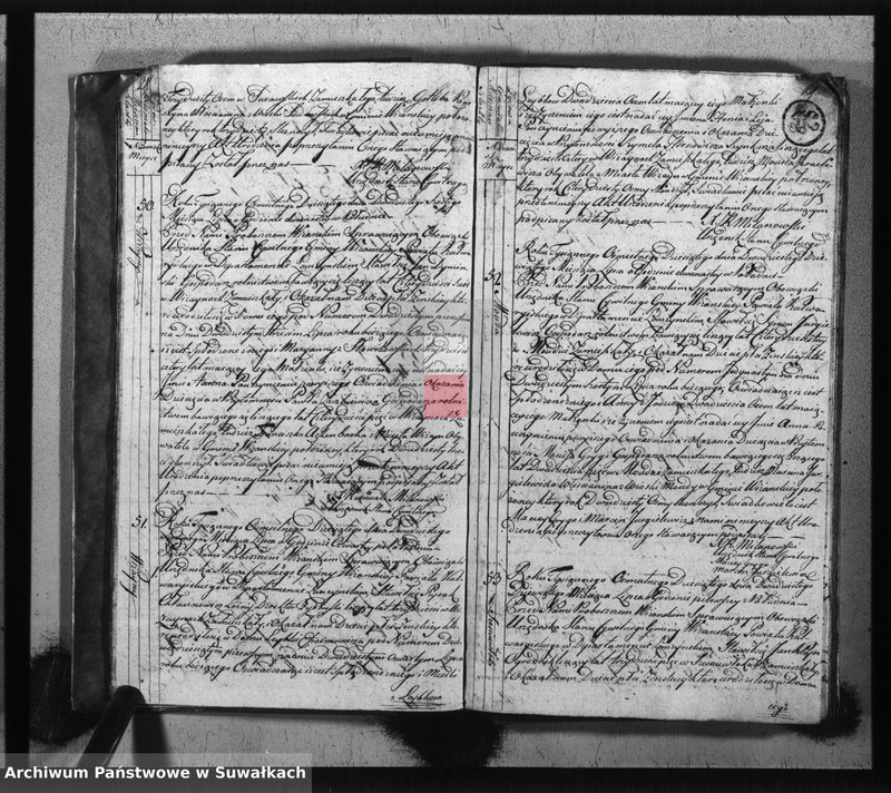 image.from.unit.number "Księga do zapisywania aktów cywilnych urodzenia gminy wiżajńskiey, departamentu łomżyńskiego, powiatu kalwaryjskiego"