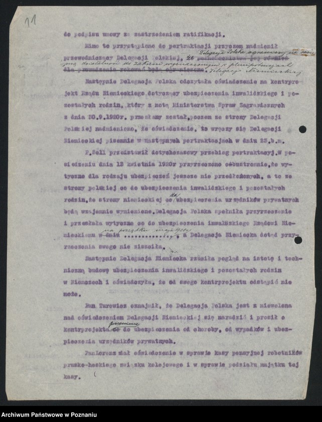 Obraz 13 z jednostki "[Rokowania polsko-niemieckie w sprawach ubezpieczeń społecznych]"