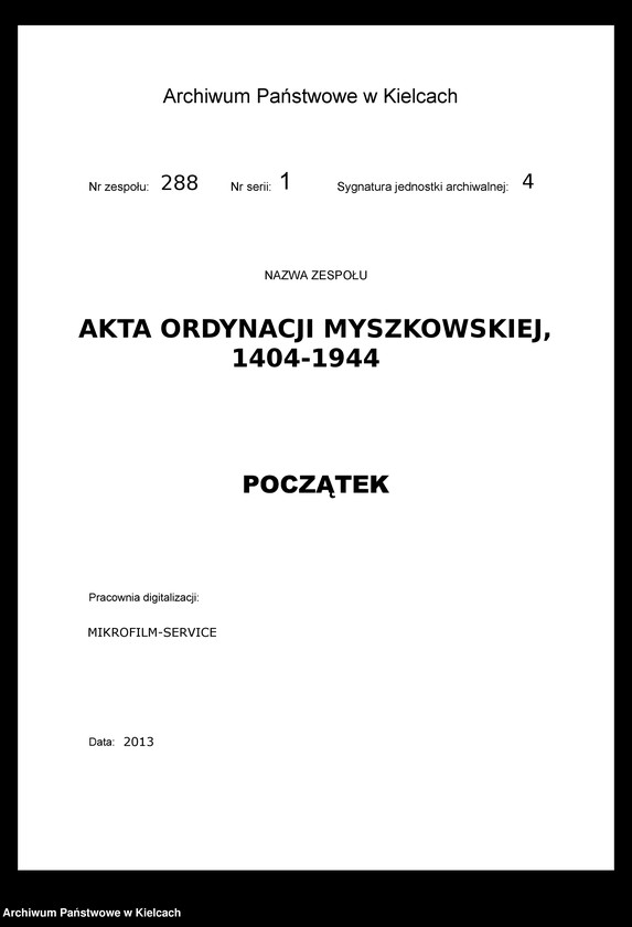 image.from.unit.number "Mapy genealogiczne Myszkowskich, Wielopolskich, wraz z opisem początku Ordynacji"