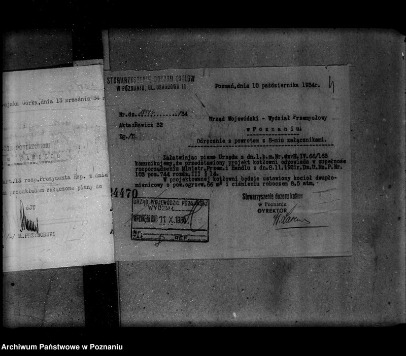 image.from.unit.number "Zatwierdzenie zakładu przemysłowego /gorzelni/ w maj. Gostkowo własność W. Bitter"