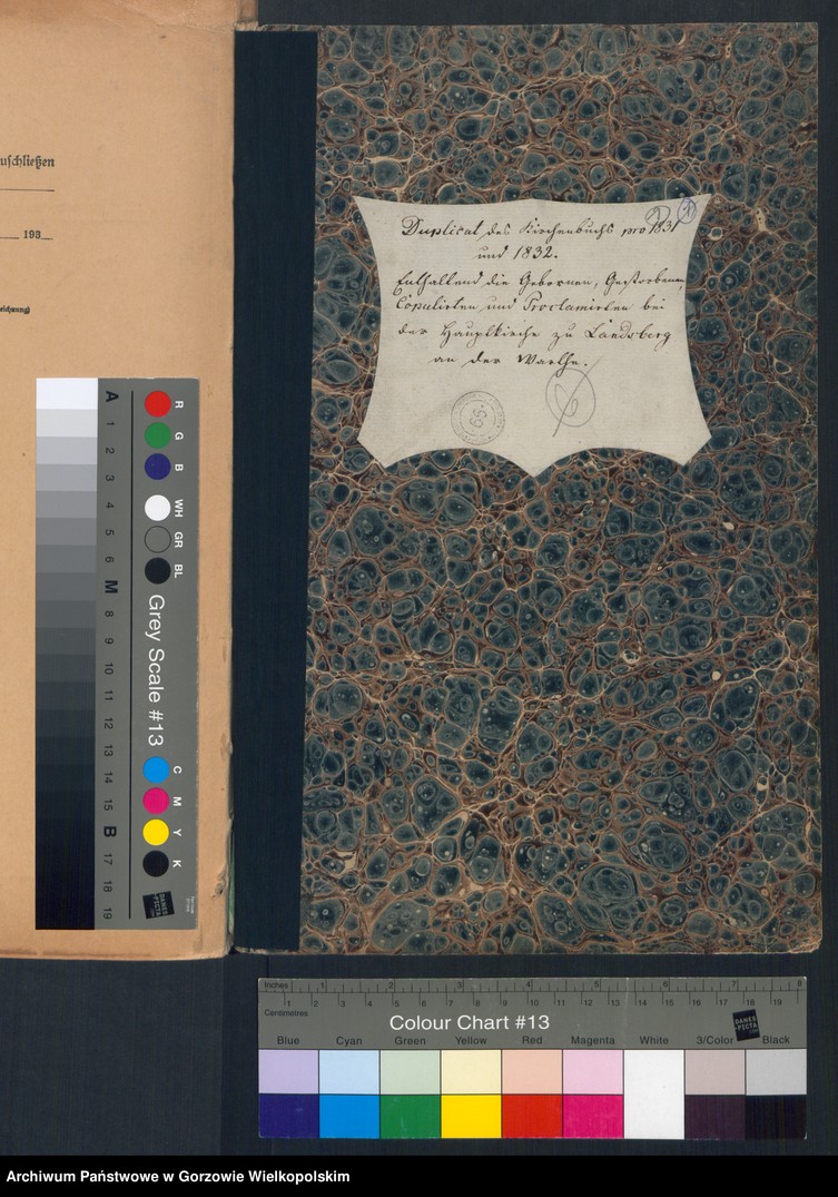 image.from.unit.number "Duplikate der Kirchenbücher der Hauptkirche zu Landsberg an der Warthe (zawiera także księgi zgonów parafii Konkordierkirche z lat 1831-1833)"