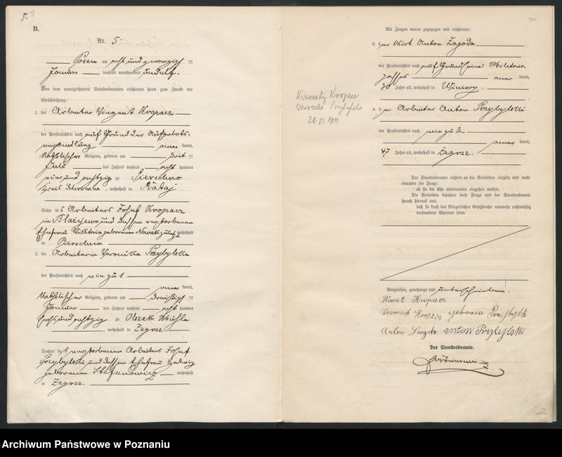 Obraz 7 z jednostki "Księga miejscowa małżeństw [Rejestr główny małżeństw]"