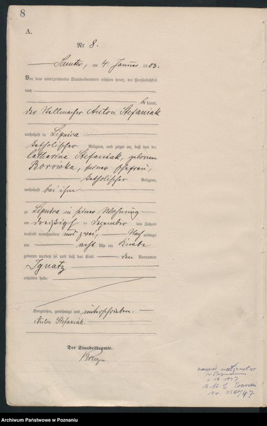Obraz 11 z jednostki "Geburts-Haupt-Register"