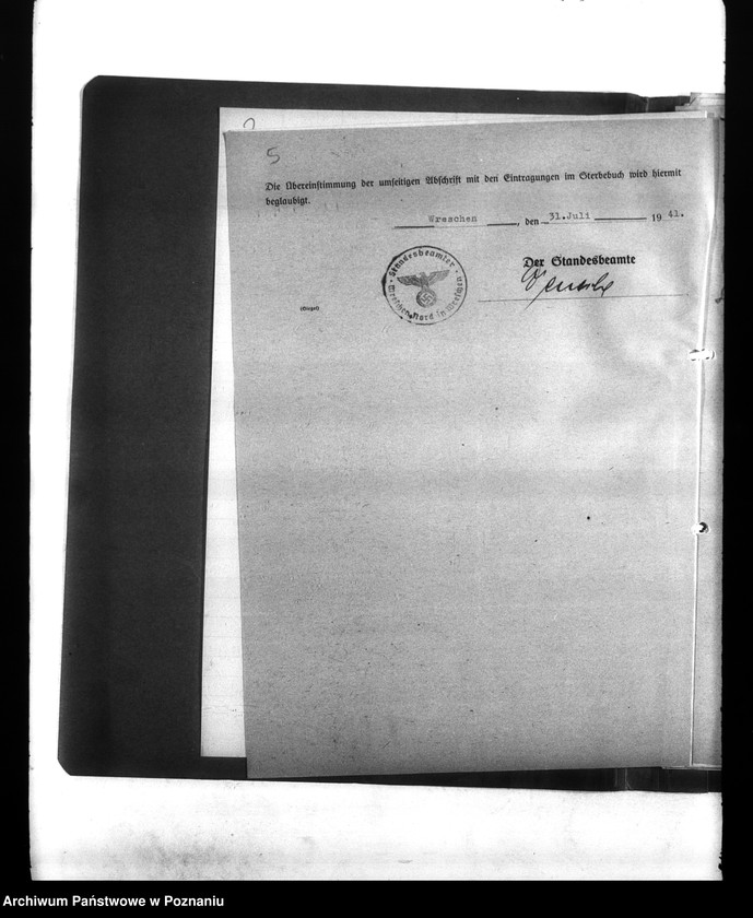 Obraz 9 z jednostki "Wykazy miejscowych Niemców, którzy zginęli w 1939 roku. Kreis Wreschen (Wrzesień)"