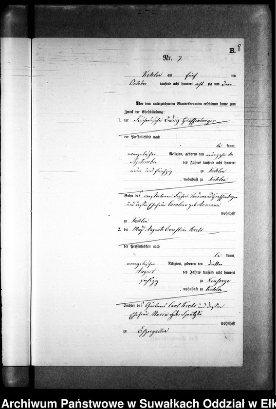 image.from.unit.number "Heiraths-Neben-Register des Preussischen Standes-Amtes Kehlen Kreis Angerburg"