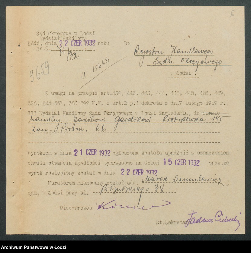 Obraz 8 z jednostki "Jakób Garelik- skład gotowych ubiorów krawieckich"