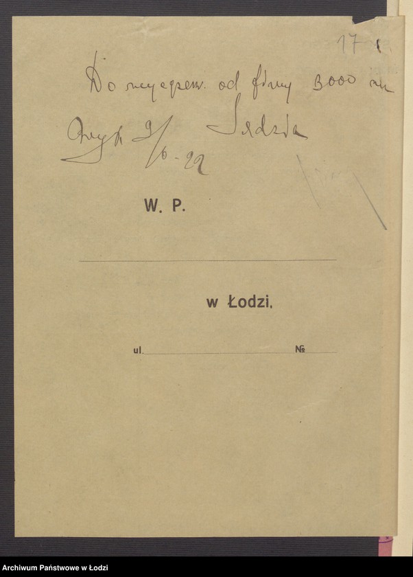 Obraz 20 z jednostki "Moritz Bornstein- sprzedaż odpadków bawełnianych i wełnianych"