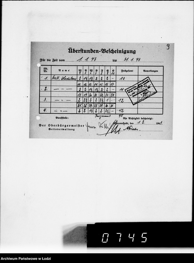 Obraz 13 z jednostki "Überstunden"
