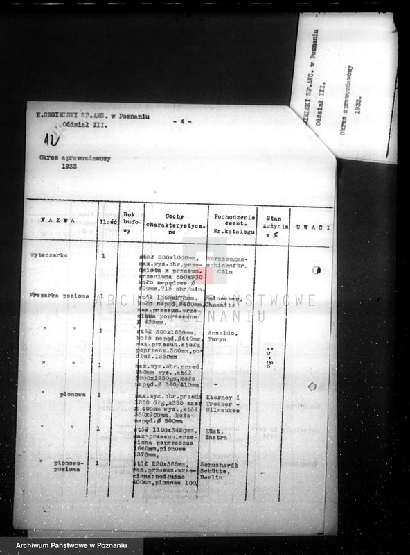 Obraz 16 z jednostki "/Kwestionariusz Fabryki H. Cegielskiego w Poznaniu/"
