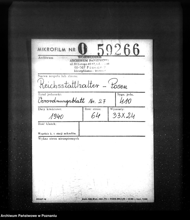 Obraz 2 z jednostki "Verordnungsblatt Nr. 27"