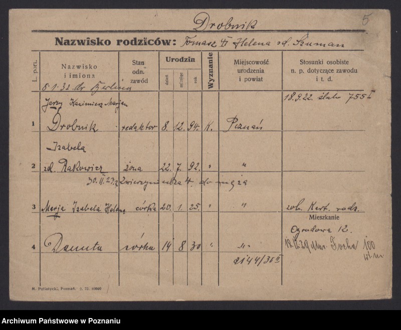 image.from.unit.number "Drobniewski - Drumota"