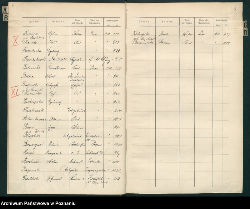 Obraz 6 z jednostki "Spis alfabetyczny zgonów za 1912"