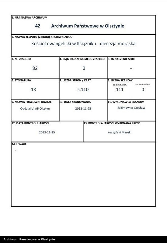 image.from.team "Kościół ewangelicki w Książniku - diecezja morąska"