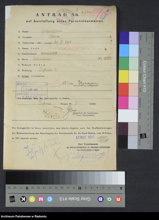 image.from.unit.number "[Wnioski o wydanie dowodów osobistych oraz nie odebrane dowody Grynszpan - Gutman Hercyk]"