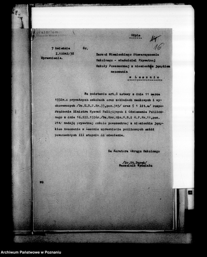 Obraz 20 z jednostki "Prywatna Szkoła Powszechna z niemieckim językiem nauczania- Leszno"