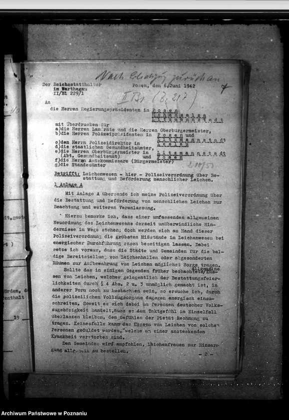 Obraz 10 z jednostki "Leichenwesen. Genuss von Äther. Ungenügend begrabene Leichen polnischer Soldaten. Feuerbestattungsverein"