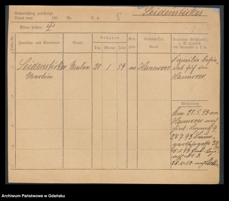 image.from.unit.number "Karty meldunkowe: Seidemann - Sekus"