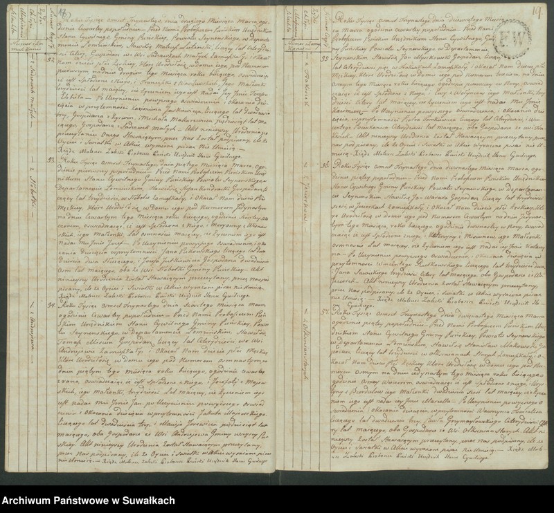 image.from.unit.number "Akta urodzonych gminy puńskiey od 1-go stycznia do dnia ostatniego grudnia 1813 roku."