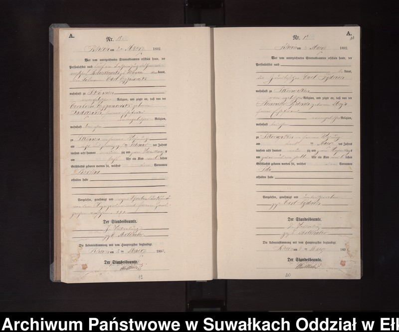 image.from.unit.number "Geburts-Neben-Register des Königlichen Preussischen Standes-Amtes Orlen Kreis Loetzen"