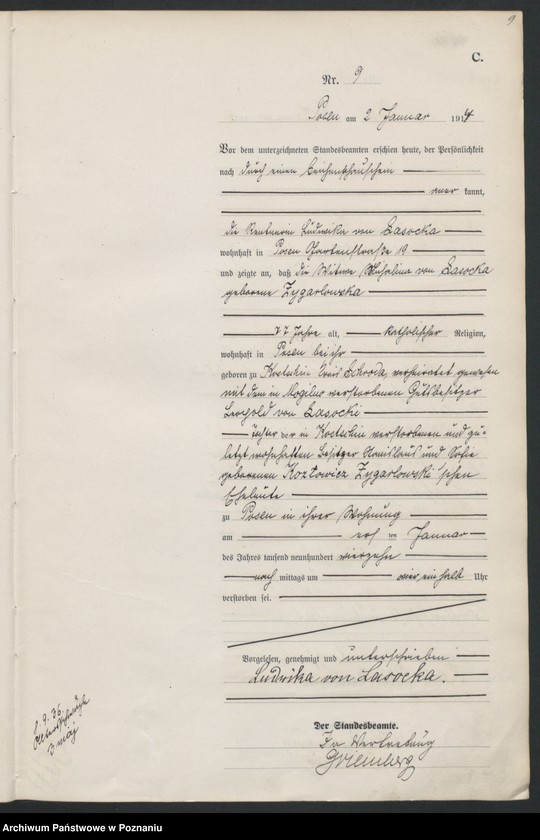 Obraz 11 z jednostki "Księga miejscowa zgonów tom I [Rejestr główny zgonów]"