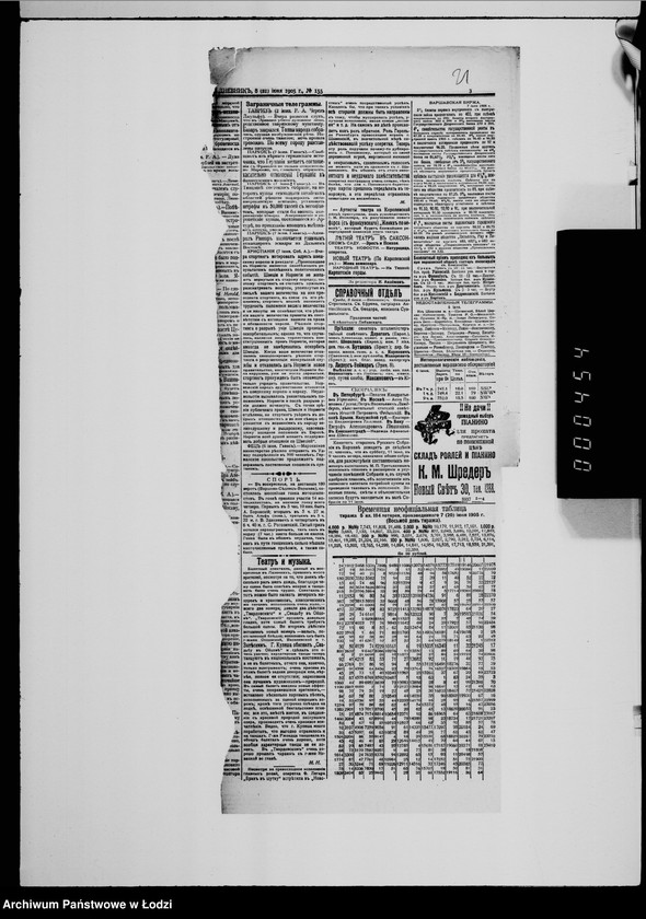 Obraz 18 z jednostki "Torgovoje proizvodtsvo po otdače v 4ch letnij s 1 janvarja 1906 g. podrjad soderžanija v ispravnosti bulyžnych mostovych v g. Lodzi"