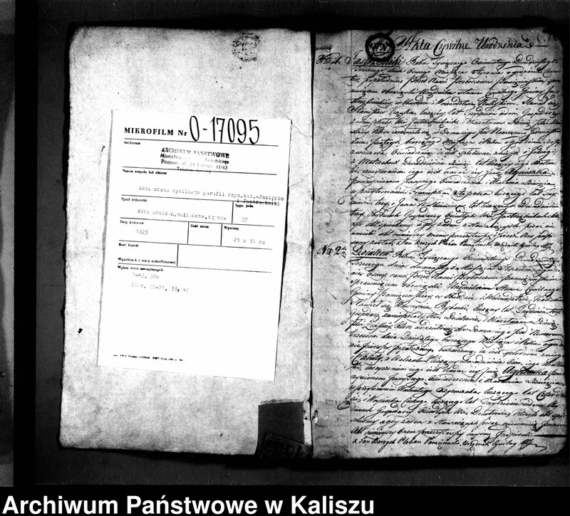 image.from.unit.number "Akta cywilne urodzenia, zaślubienia i zejścia"