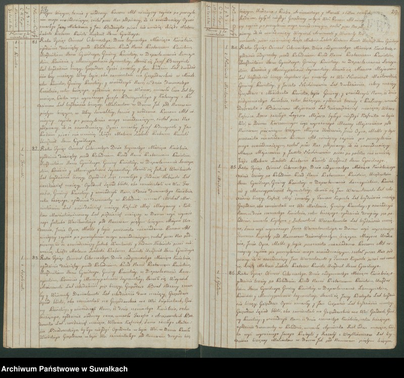 image.from.unit.number "Akta zeszłych gminy puńskiey od pierwszego stycznia do dnia ostatniego grudnia 1814 roku."