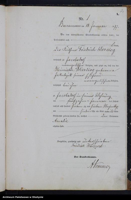 Obraz z jednostki "Geburts-Haupt-Register Nr 1 - 56"