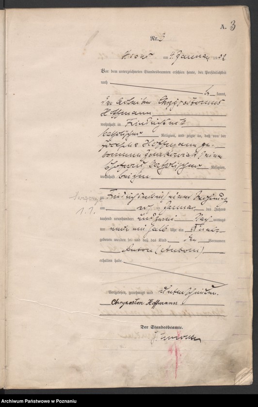 Obraz 6 z jednostki "Geburts-Haupt-Register"