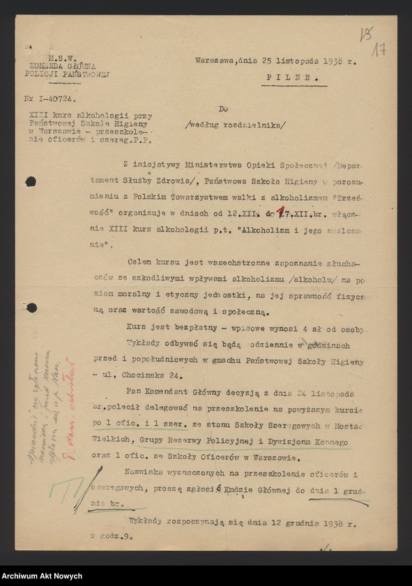 Obraz 20 z jednostki "Szkolenie i wyróżnienia funkcjonariuszy Policji Państwowej. Instrukcje, okólniki."