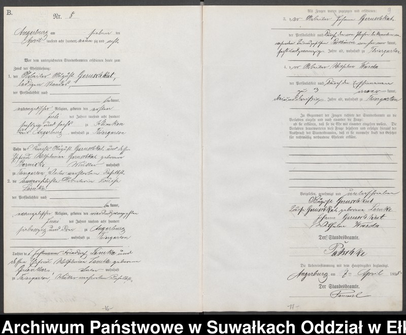 image.from.unit.number "Heiraths-Neben-Register des Preussischen Standes-Amtes Angerburg Kreis Angerburg"