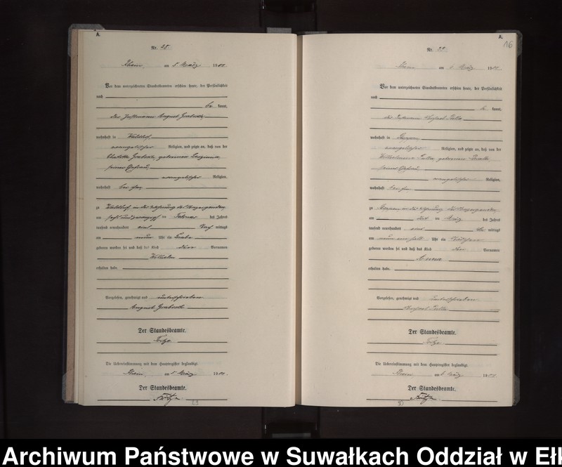 image.from.unit.number "Geburts-Neben-Register des Königlichen Preussischen Standes-Amtes Orlen Kreis Loetzen"