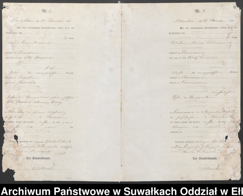 image.from.unit.number "Sterbe-Haupt-Register des Königlich Preussischen Standes-Amtes Belzonzen Kreis Johannisburg"