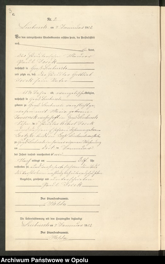 image.from.unit.number "Sterbe-Neben-Register Standes-Amt Leubusch 1902"