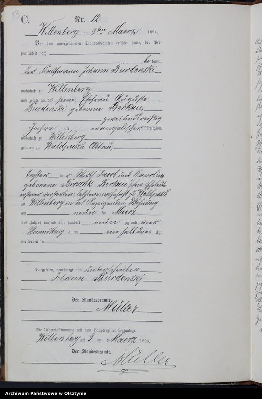 Obraz 15 z jednostki "Sterbe-Neben-Register Nr 1 - 59"