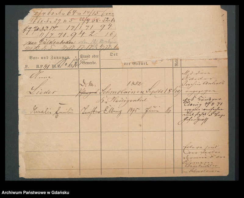 image.from.unit.number "Karty meldunkowe: Lieder - Liedtke August"