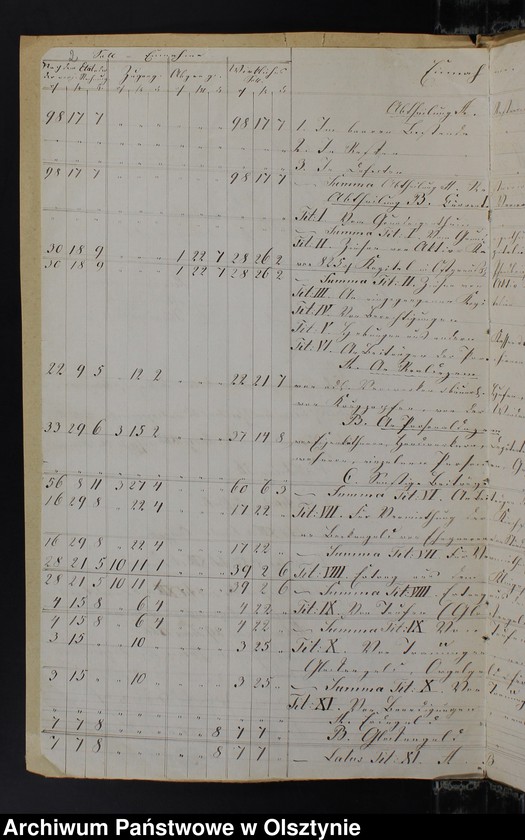 image.from.unit.number "Extract aus der Jahres Rechnung der Kirchen Kasse zu Silberbach"