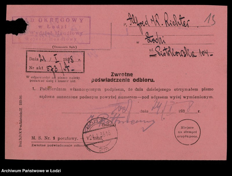 Obraz 15 z jednostki "Alfred W. Richter- handel artykułów technicznych i gospodarskich"