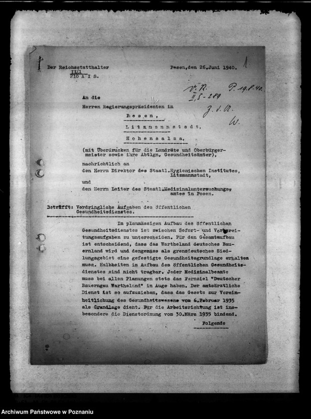 Obraz 5 z jednostki "Aufgaben des Gesundheitsdienstes. Robert- Koch- Woche. Haftpflichtversicherung der Tierärzte. Landwirtschaftsschulen. - Hundehaltung. Tagung der Schweinezüchter."