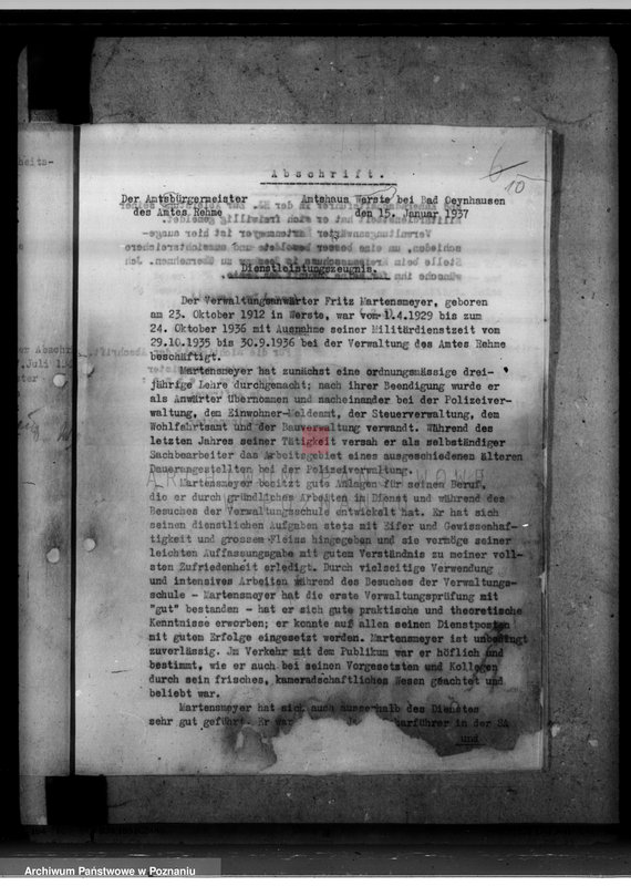 Obraz 14 z jednostki "Bewerbungen um Amtskommissarstellen"