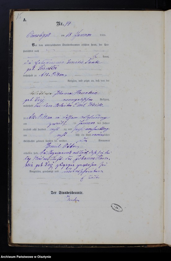 image.from.unit.number "Geburts-Haupt-Register Nr 1 - 154"