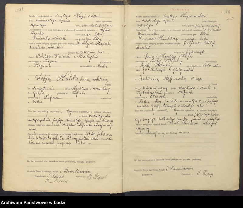 Obraz 10 z jednostki "Akta małżeństw"