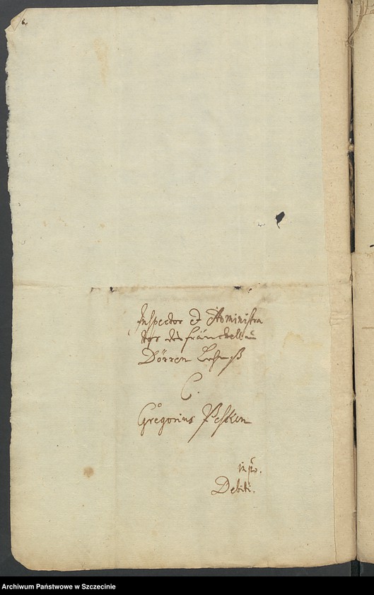 image.from.unit.number "Administrator des Fränkel- und Dörrren-Lehns zu Stargard gegen Gregorius Peßke und Kaufmann Jakob Pauli wegen Schulforderung"