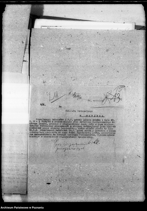 Obraz 20 z jednostki "Sprawy Osobowe personalne urzędników przejściowych"