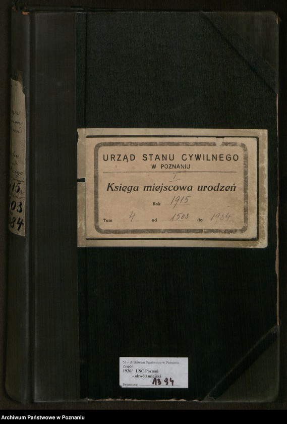 Obraz 2 z jednostki "Księga miejscowa urodzeń tom IV[Rejestr główny urodzeń]"