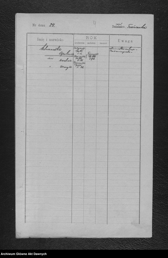 Obraz 7 z jednostki "Parafia: Kołomyja. Dekanat: Kołomyja. Status animarum pro pago Trościanka. [Spis imienny parafian dla wsi Trościanka]."