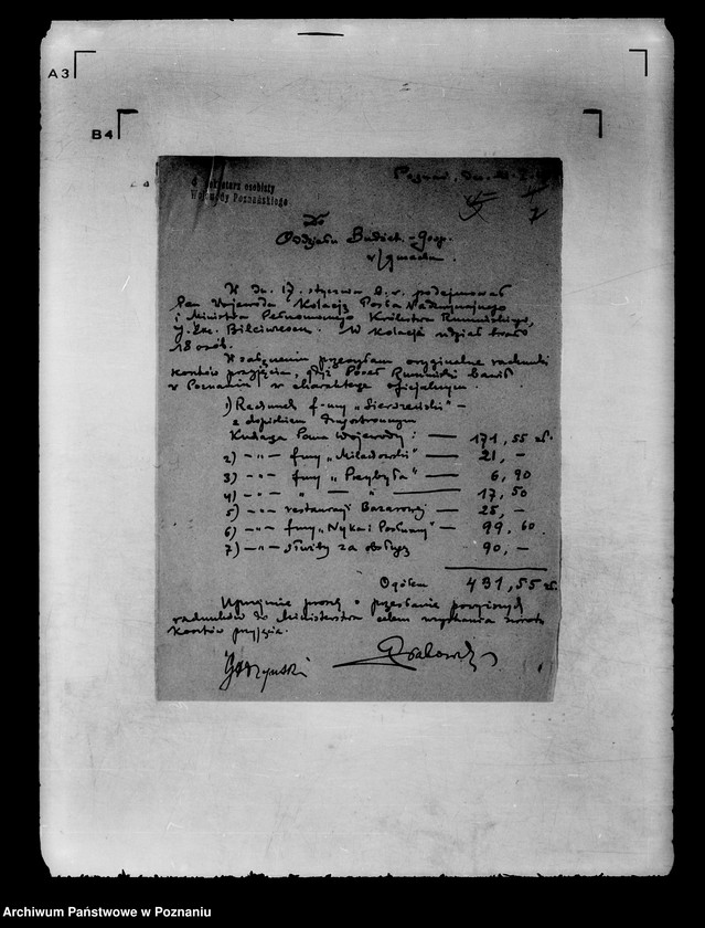 Obraz 10 z jednostki "Sprawy budżetowe /m.in.. Wydatki na cele reprezentacyjne/"